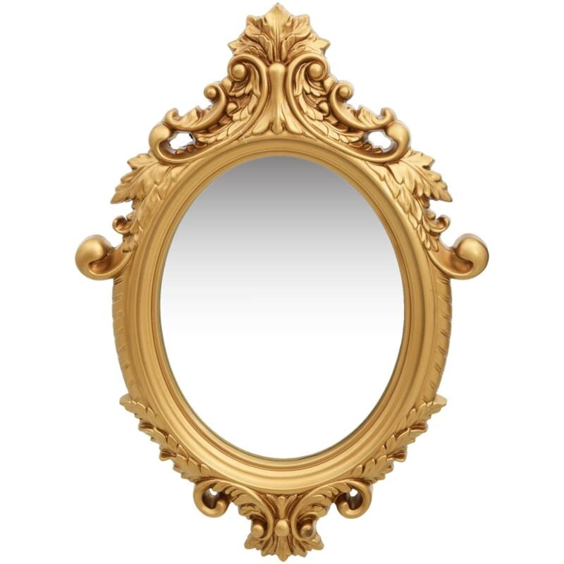 foto del prodotto specchio da parete stile castello 56x76 cm oro vidaxl