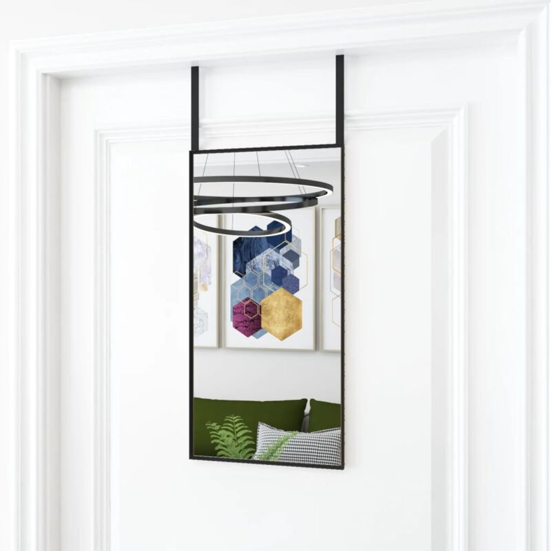 foto del prodotto specchio da porta nero 30x60 cm vetro e alluminio cod mxl 67772