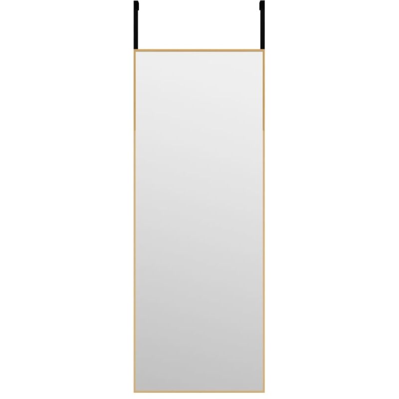 foto del prodotto specchio da porta oro 30x80 cm in vetro e alluminio - vidaxl