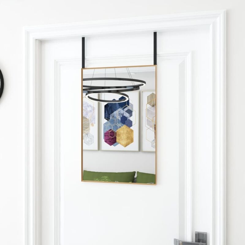 foto del prodotto specchio da porta oro 40x60 cm in vetro e alluminio vidaxl