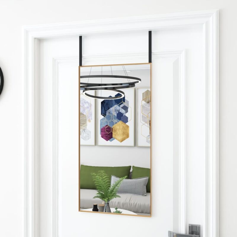 foto del prodotto specchio da porta oro 40x80 cm in vetro e alluminio vidaxl
