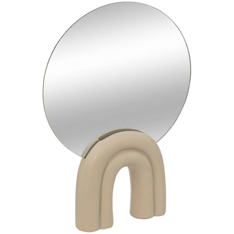 foto del prodotto specchio da tavolo wavy bliss resina bianca h36cm atmosphera cr ateur d int rieur