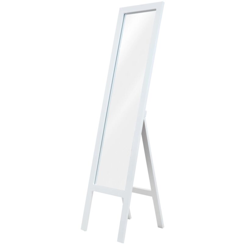 foto del prodotto specchio da terra bellahome con cornice bianca, 33x150 cm