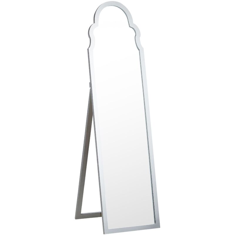 foto del prodotto specchio da terra moderno con cornice decorativa argento 40 x 150 cm chatillon