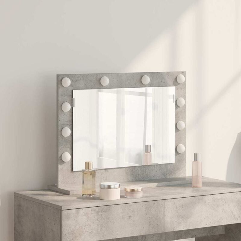 foto del prodotto specchio da toeletta grigio cemento cemento medio vidaxl