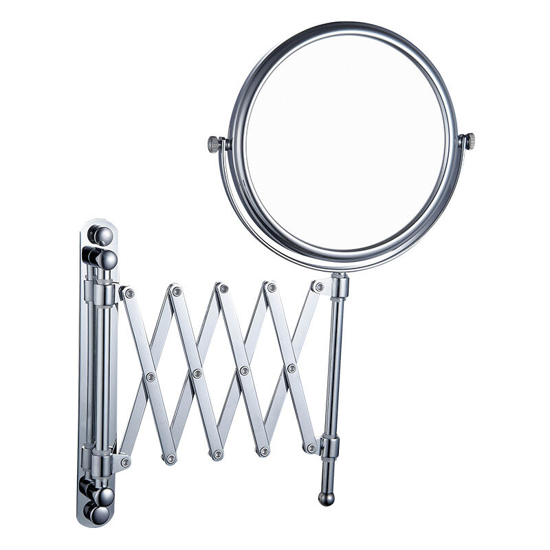 foto del prodotto specchio da trucco a parete, specchio da trucco, specchio da bagno girevole a 360 gradi, girevole ed estensibile, per bagno e hotel dimensioni 6