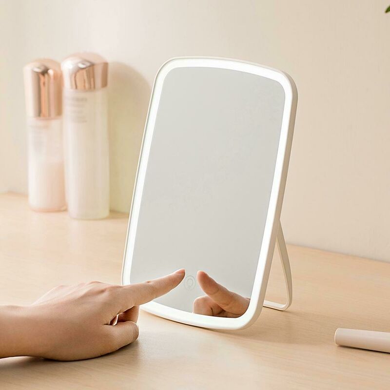 foto del prodotto specchio da trucco touch a led ricaricabile 3 modalita di luce art.21080