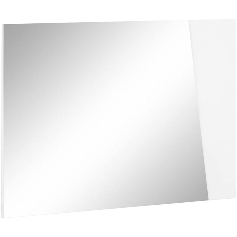 foto del prodotto specchio deanna, specchio da bagno, 100 made in italy, cm 80x2h60, bianco lucido dmora