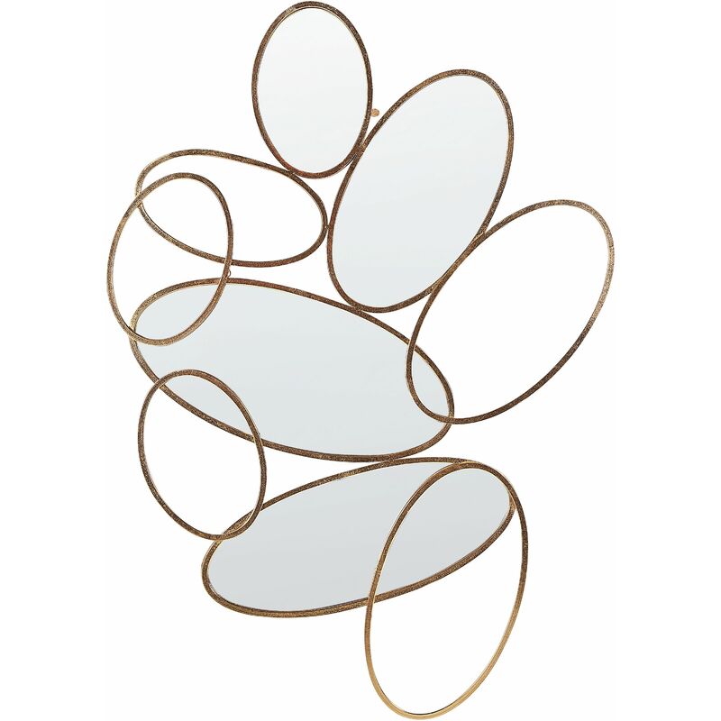 foto del prodotto specchio decorativo da parete stile glamour appeso 113 x 77 cm oro decize