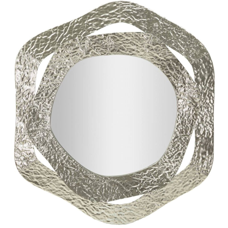 foto del prodotto specchio gerola, specchiera, articolo d arredo a muro, decorazione con specchio, 66x6 h75 cm, argento dmora