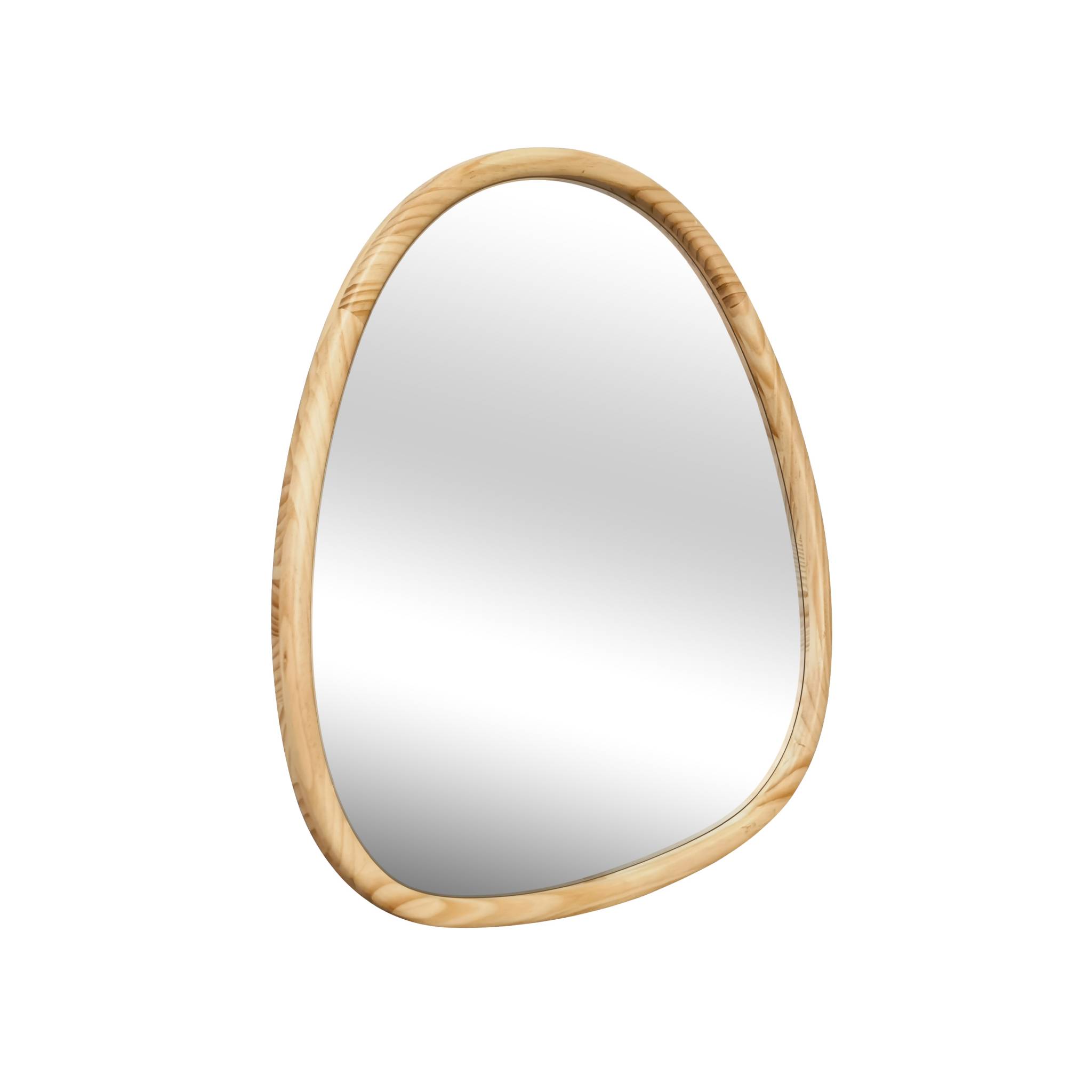 foto del prodotto specchio in legno di abete, 55cm, marrone naturale