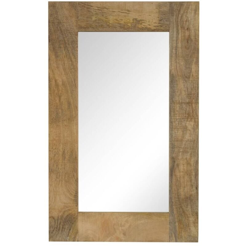 foto del prodotto specchio in legno massello di mango 50x80 cm vidaxl 630443