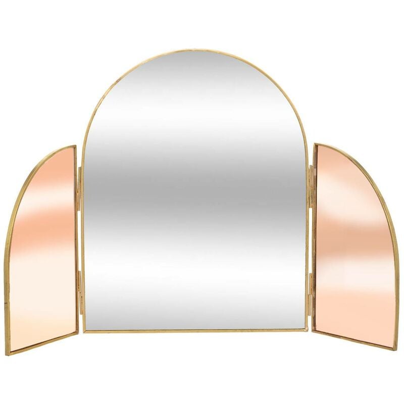 foto del prodotto specchio in ottone il collezionista h40,5 cm rosa atmosphera cr ateur d int rieur