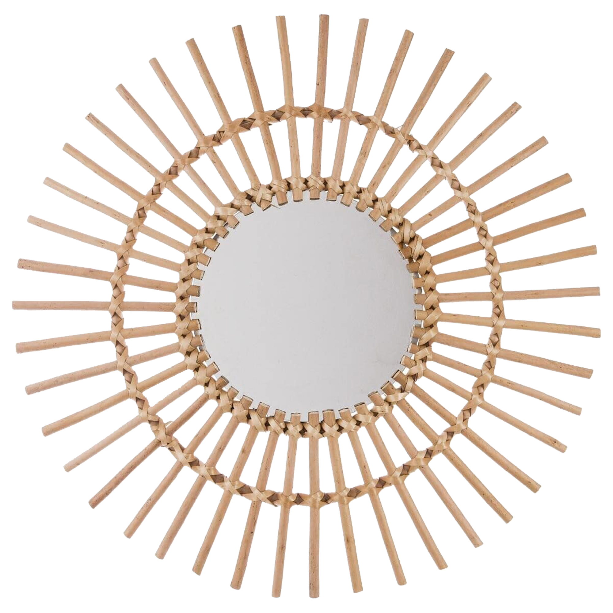 foto del prodotto specchio in rattan atmosphera sol d58 - design adattabile e pratico