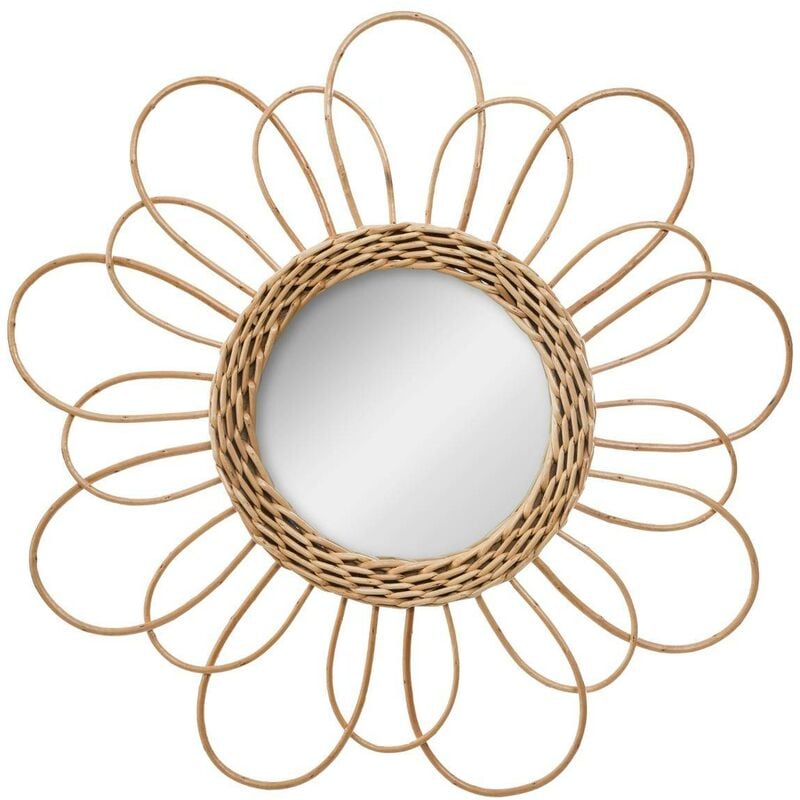 foto del prodotto specchio in rattan flower d38cm atmosphera cr ateur d int rieur