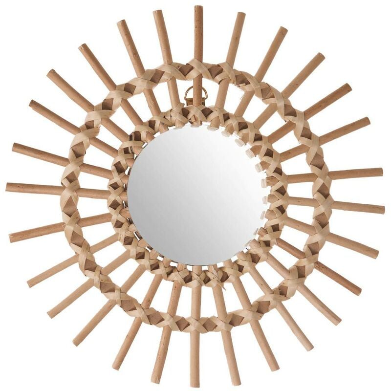 foto del prodotto specchio in rattan soleil d30cm atmosphera cr ateur d int rieur
