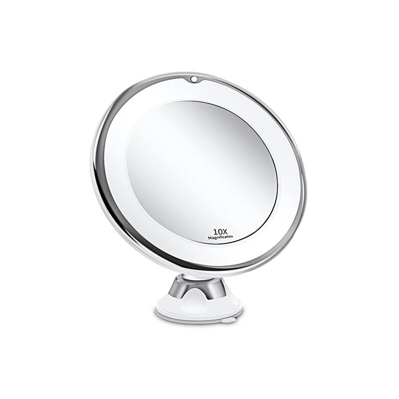 foto del prodotto specchio ingranditore 10x con luce, ventosa potente, senza fili, regolabile a 360 per bagno e viaggio lablanc