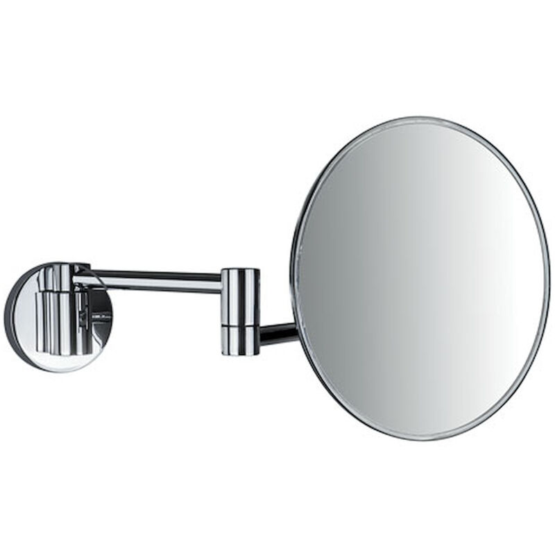 foto del prodotto specchio ingranditore a muro 3x3 con braccio snodato cromato codice prod b97590 cr colombo design