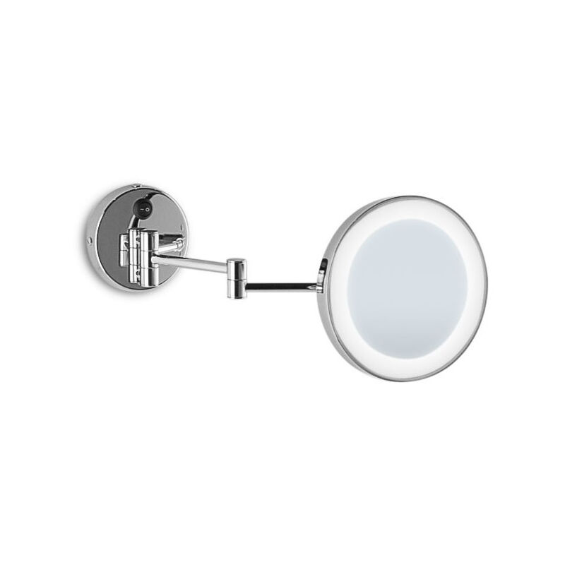 foto del prodotto specchio ingranditore da bagno a parete illuminato led con sabbiatura