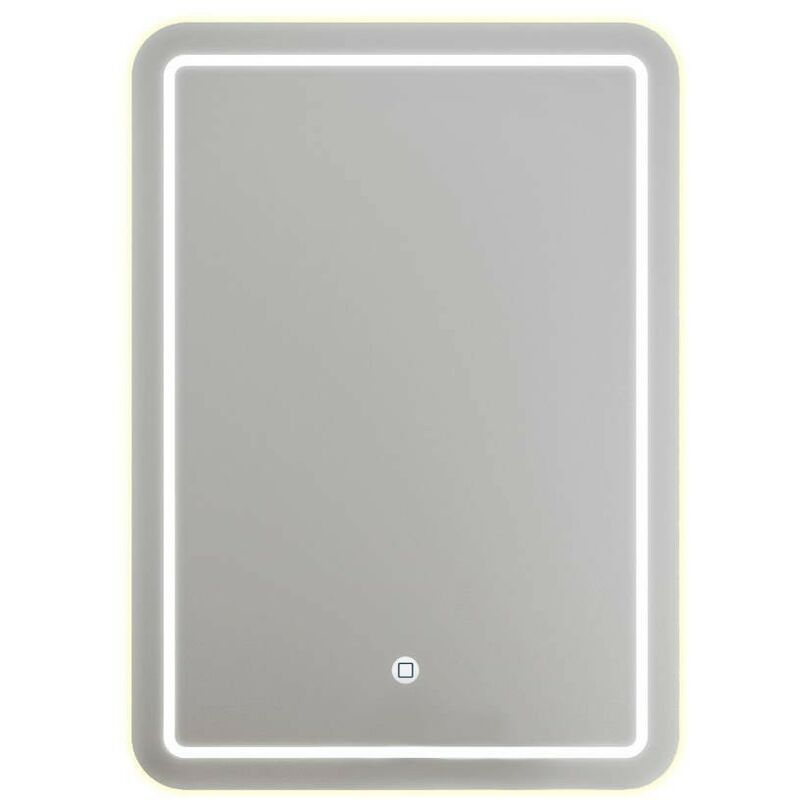 foto del prodotto specchio led 50x70 cm con cornice in alluminio cicladi