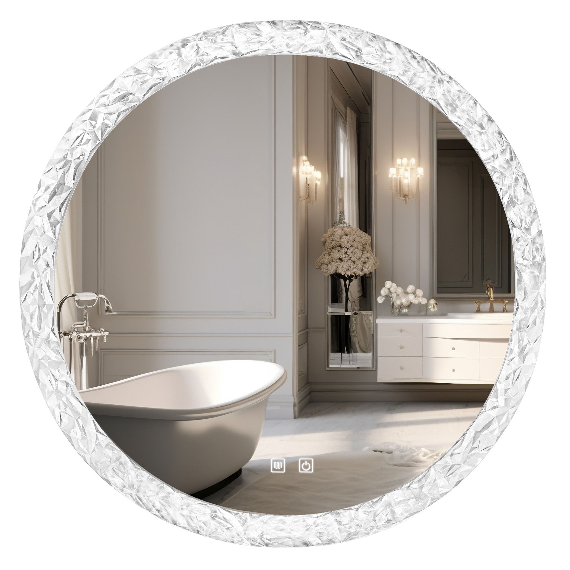 foto del prodotto specchio led 60cm 107