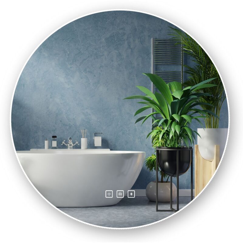 foto del prodotto specchio led 60cm round bluetooth