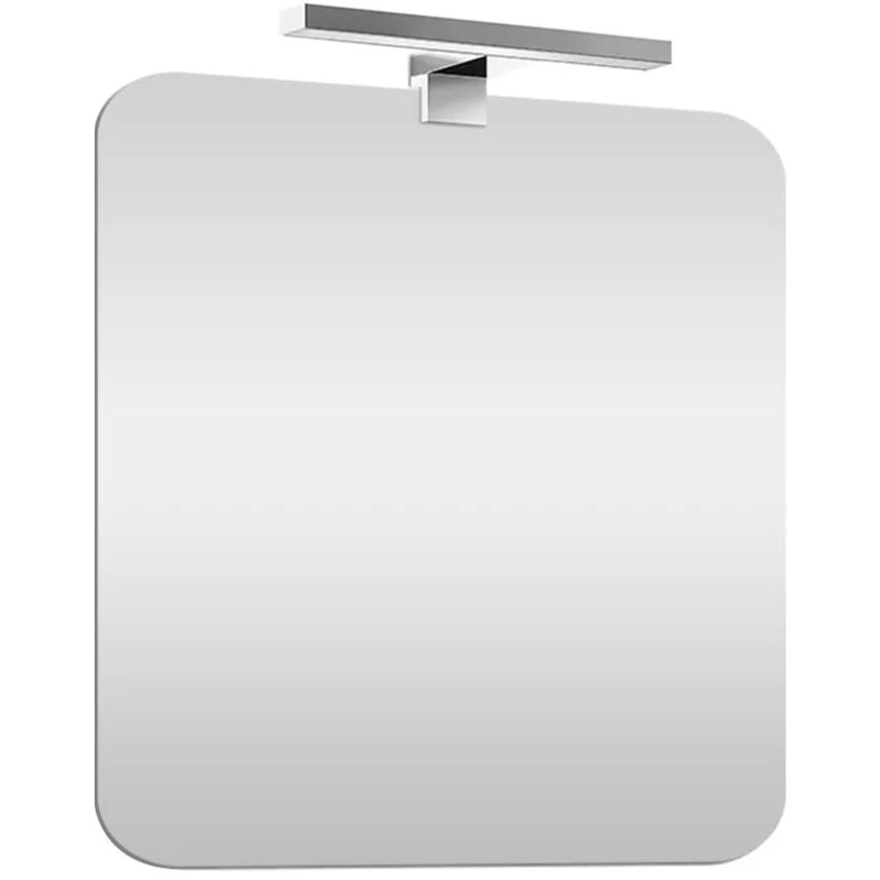 foto del prodotto specchio led 60x90 cm reversibile con angoli tondi e luce fredda