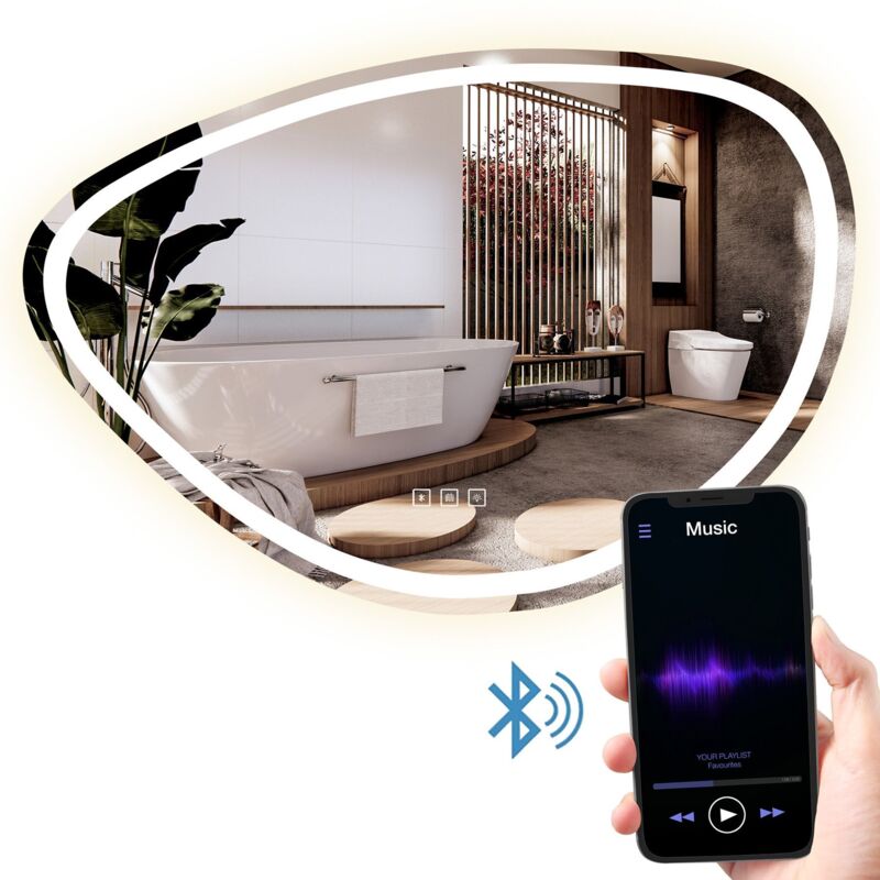 foto del prodotto specchio led 70x100cm fog