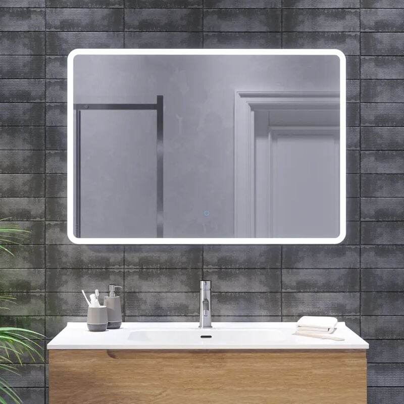 foto del prodotto specchio led 70x140 cm con sensore touch screen anti impronta mod. anka