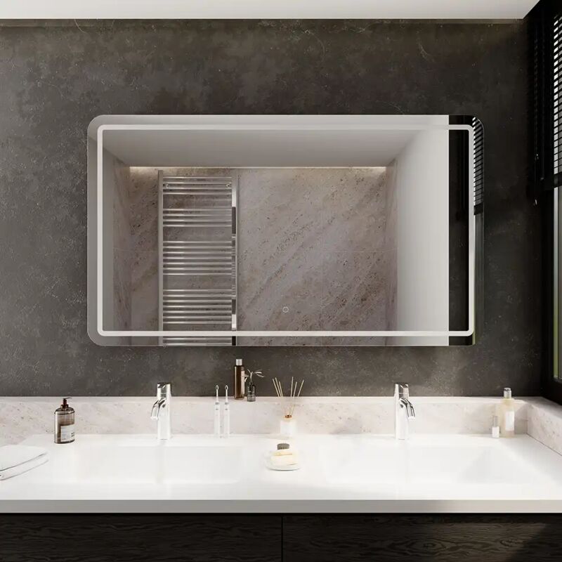 foto del prodotto specchio led bagno 70x100 con sensore touch screen mod. naos