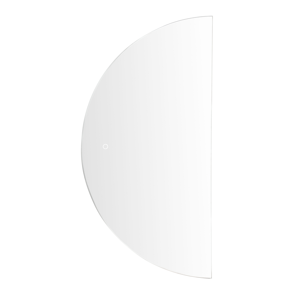 foto del prodotto specchio led sospeso 50 x 100 cm semicircolare moderno contemporaneo per il bagno vanity montato a parete per il trucco in camera da letto