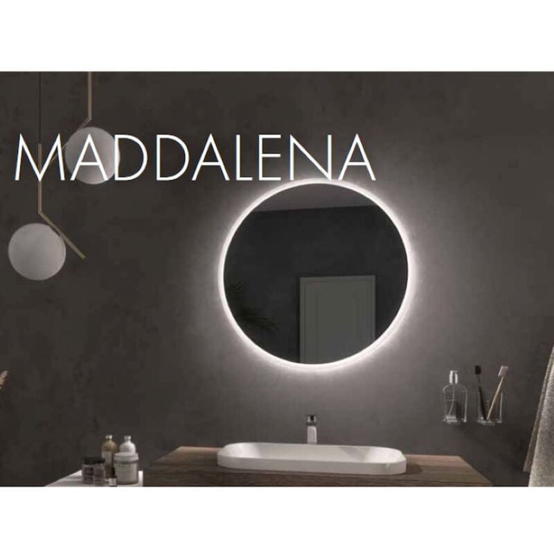 foto del prodotto specchio maddalena tondo led d80 4000k codice prod l46080 koh i noor