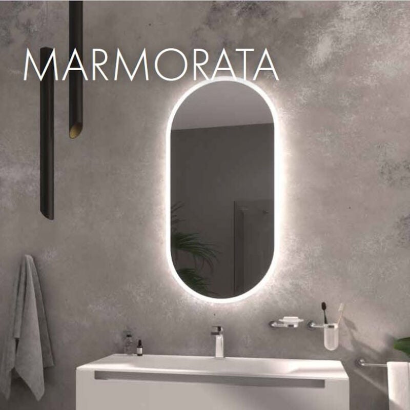 foto del prodotto specchio marmorata ovale l50 h 90 3000k codice prod l46081 ca koh i noor