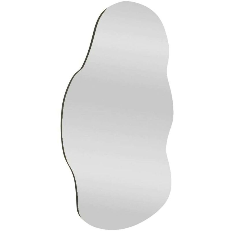 foto del prodotto specchio megrez, specchiera, articolo d arredo a muro, decorazione con specchio, 40x2h72 cm, nero, con imballo rinforzato, con imballo rinforzato