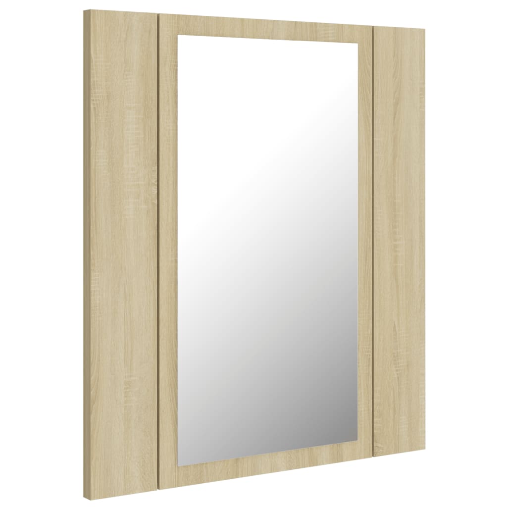 foto del prodotto specchio mobile da bagno a led 40 x 12 x 45 acrilico beige 02 0006746