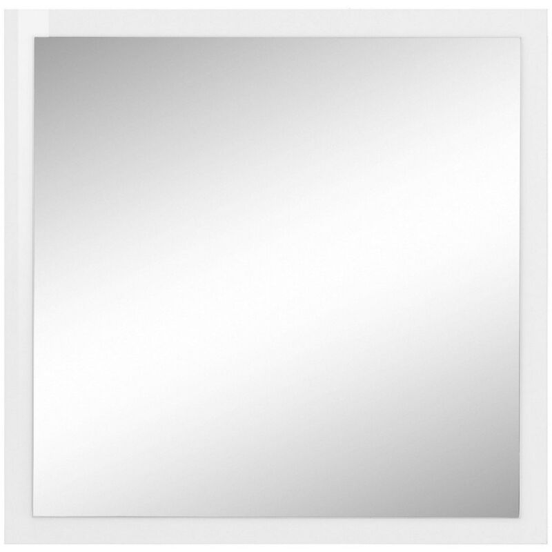 foto del prodotto specchio moderno per ingresso e camera da letto 60x2x60cm saturno colore bianco laccato lucido