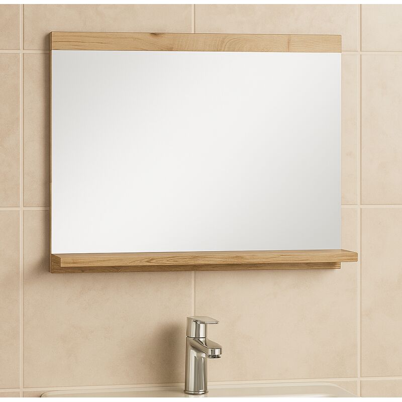 foto del prodotto specchio montreal 60 x 12 x 50 cm rovere castagno