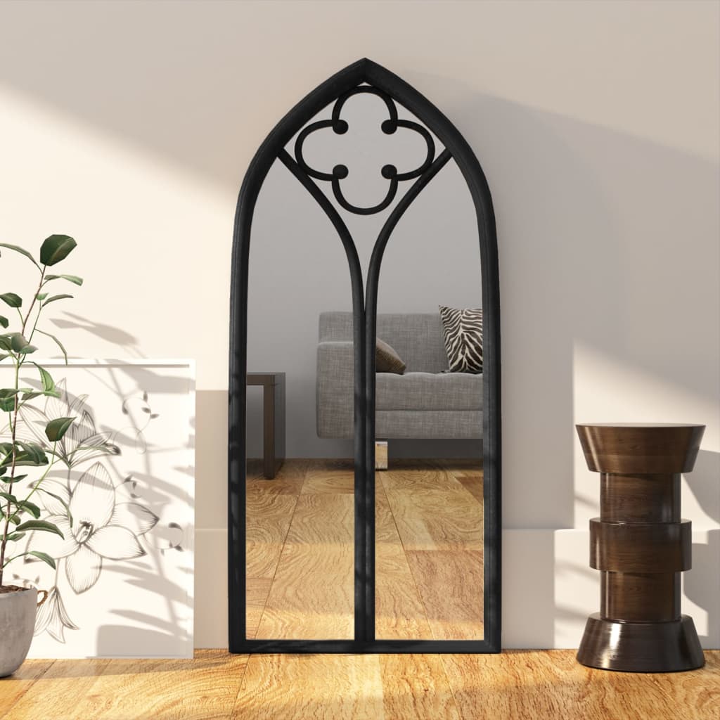 foto del prodotto specchio nero 100x45 cm ferro per uso interno cod mxl 67803