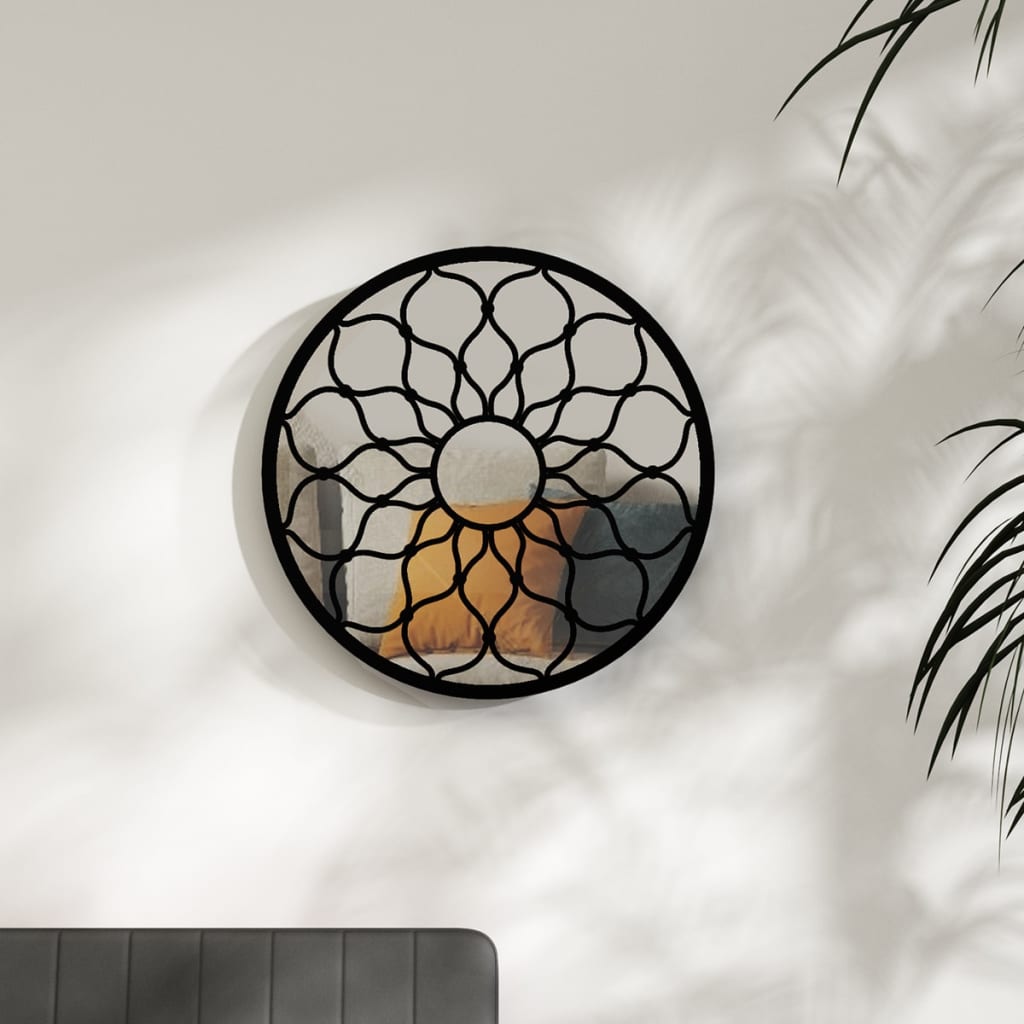 foto del prodotto specchio nero 40x3 cm rotondo in ferro per uso interno cod mxl 67522