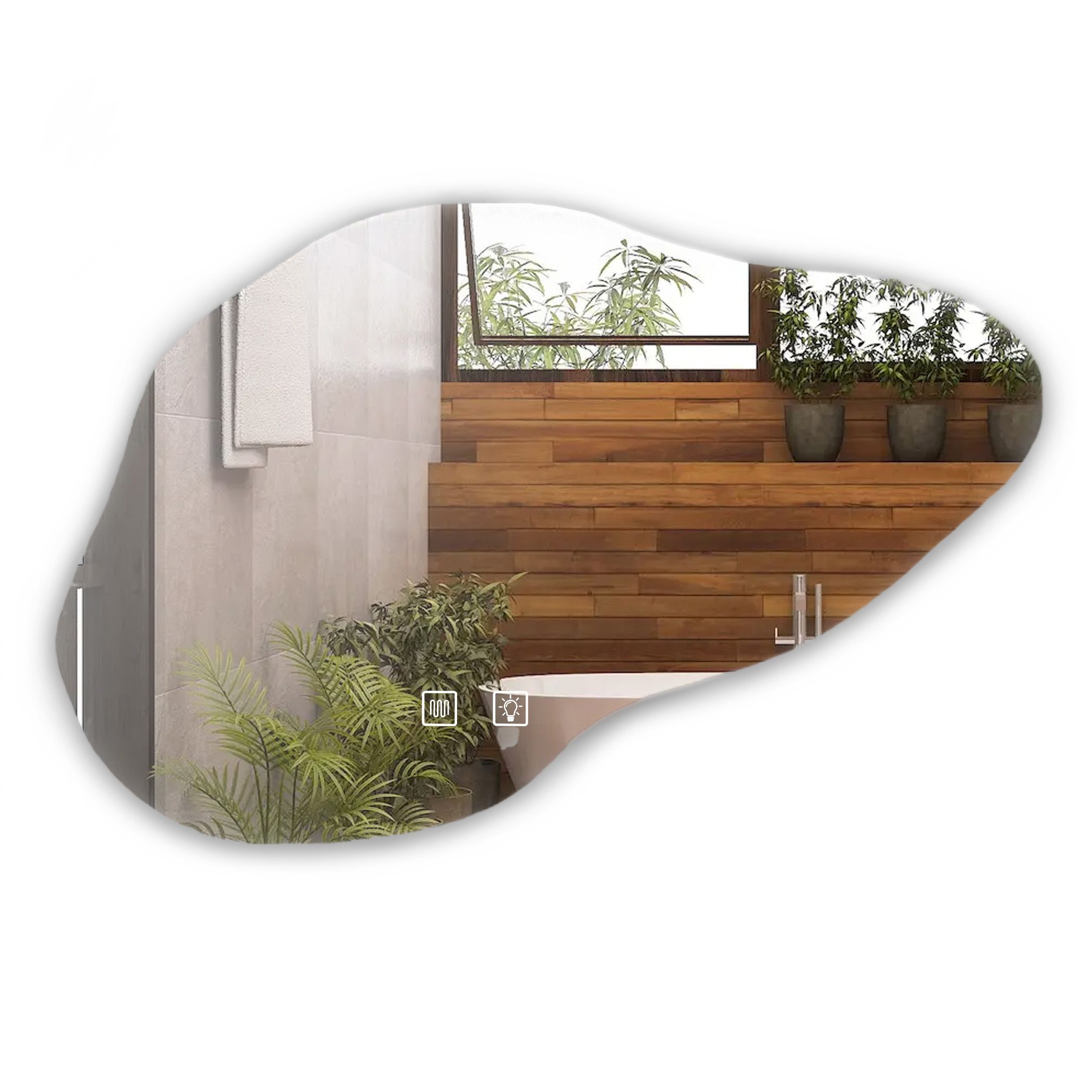 foto del prodotto specchio p11229 led cloud b 100x70cm