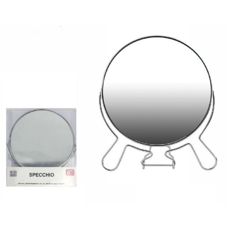 foto del prodotto specchio per cosmetici rasoio barba trucco make up ingrandimento 6 pvc 07093 trade shop traesio