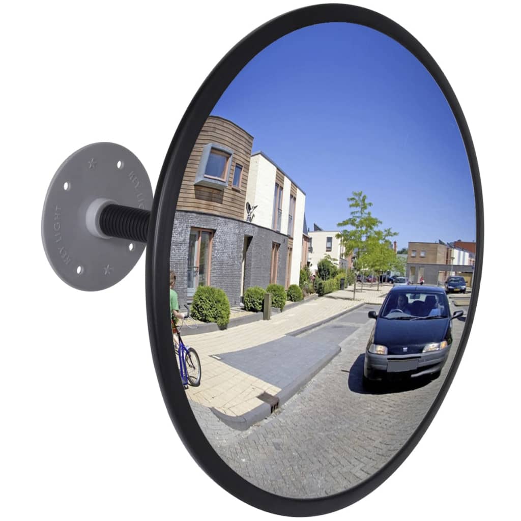 foto del prodotto specchio per traffico convesso in acrilico nero 30 cm internocod mxl 120882
