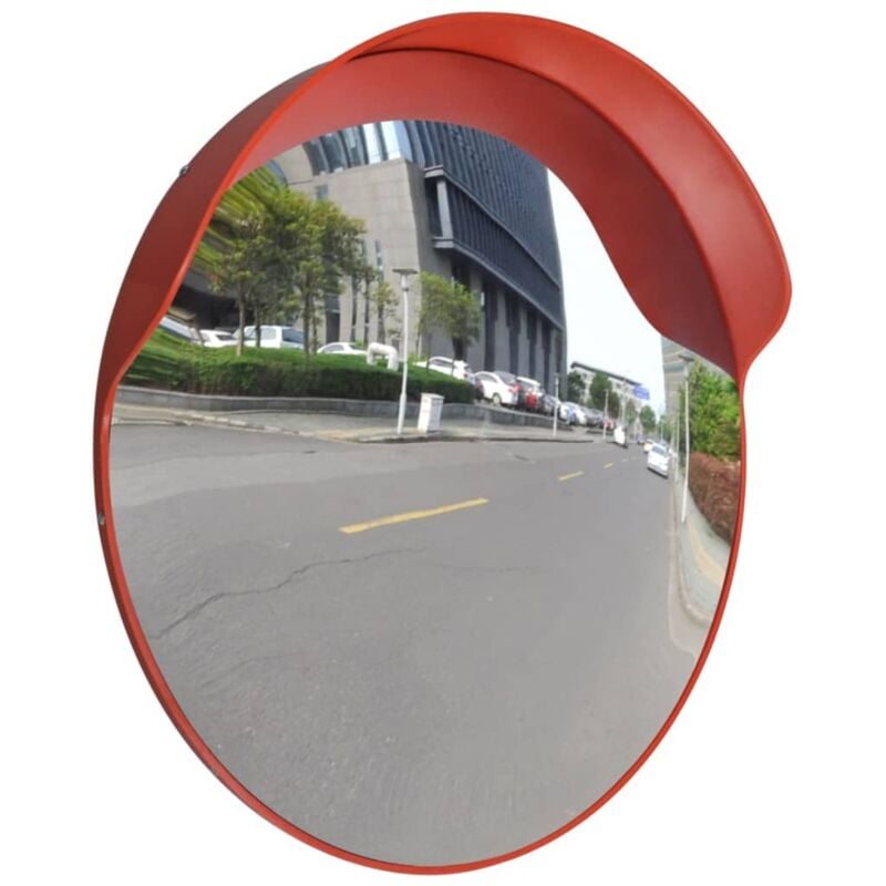 foto del prodotto specchio per traffico convesso plastica pc arancione 60 cm vidaxl