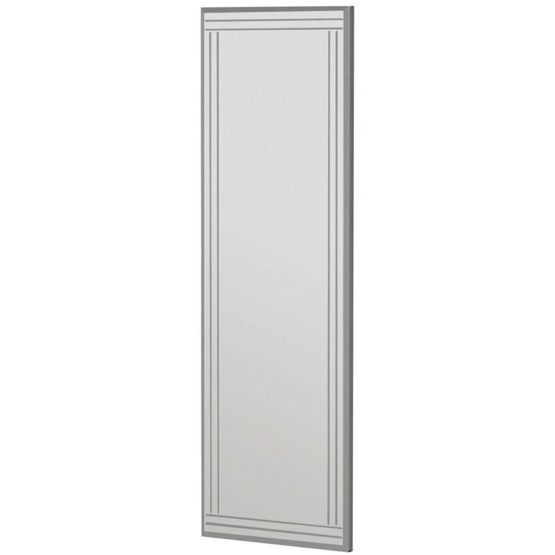 foto del prodotto specchio pleione, specchiera, articolo d arredo a muro, decorazione con specchio, 40x2h120 cm, bianco, con imballo rinforzato, con imballo rinforzato