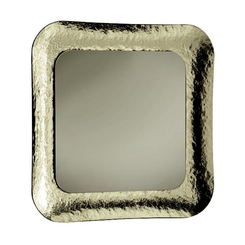foto del prodotto specchio quadrato bronzo con cornice in vetro palace 100x100 cm