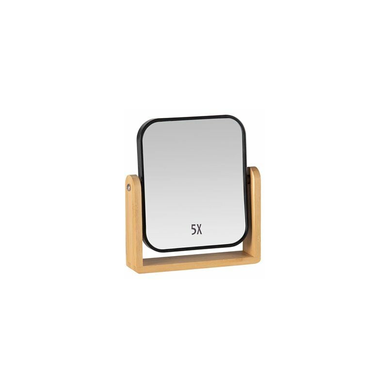 foto del prodotto specchio quadrato con base in bamb andrea house nero legno