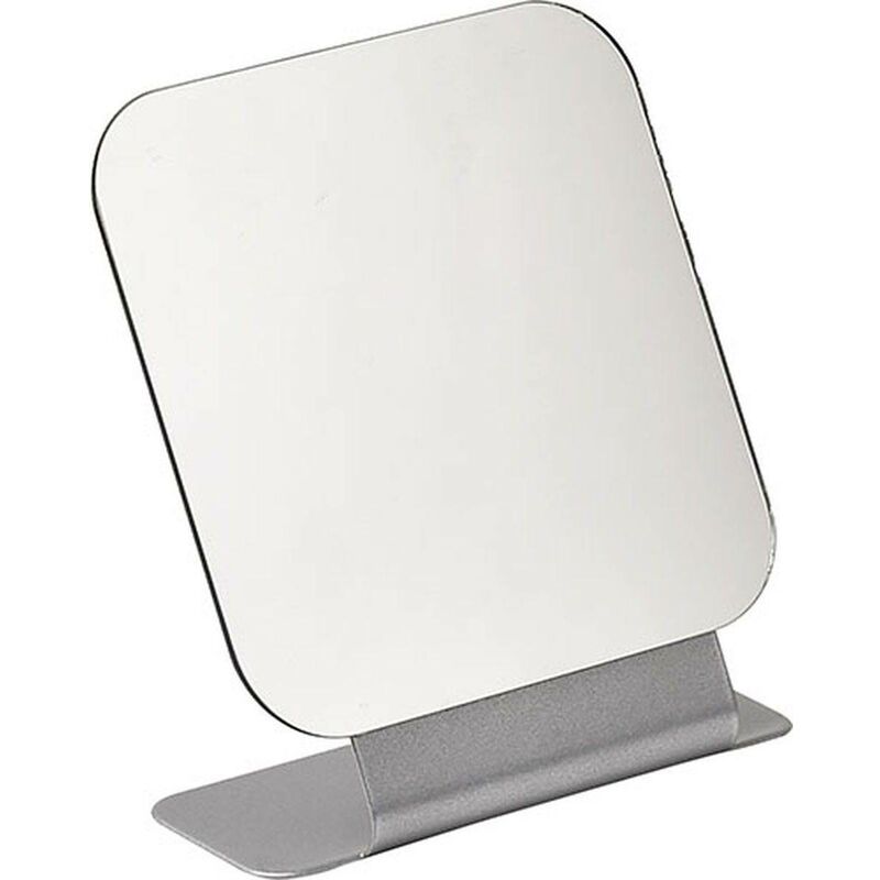 foto del prodotto specchio quadrato in metallo argento tendance