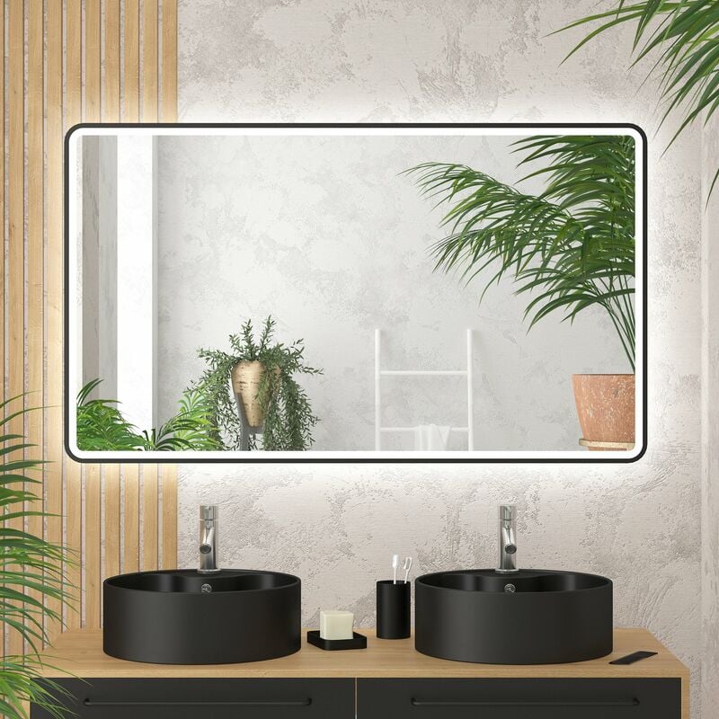 foto del prodotto specchio rectangular 120x70x4cm go led rectangular 120