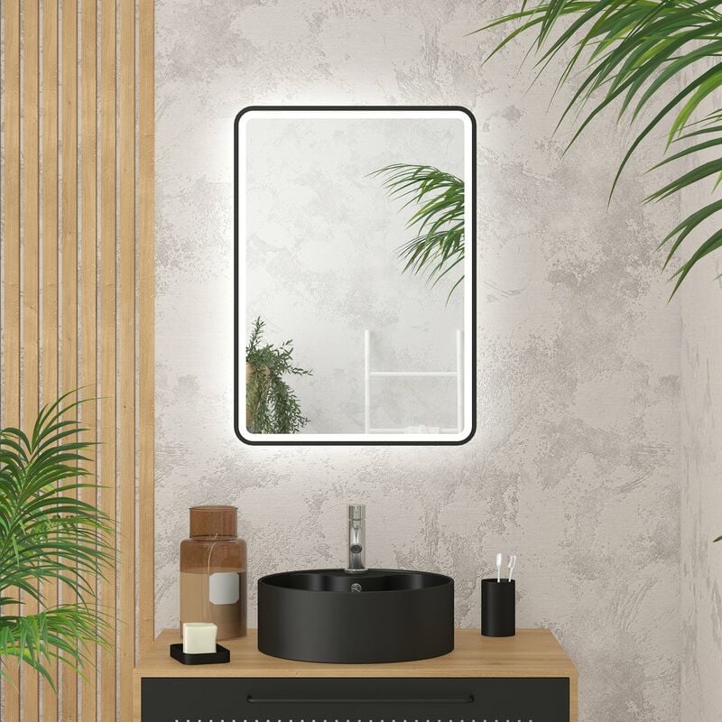 foto del prodotto specchio rectangular 50x70x4cm go led circle 50