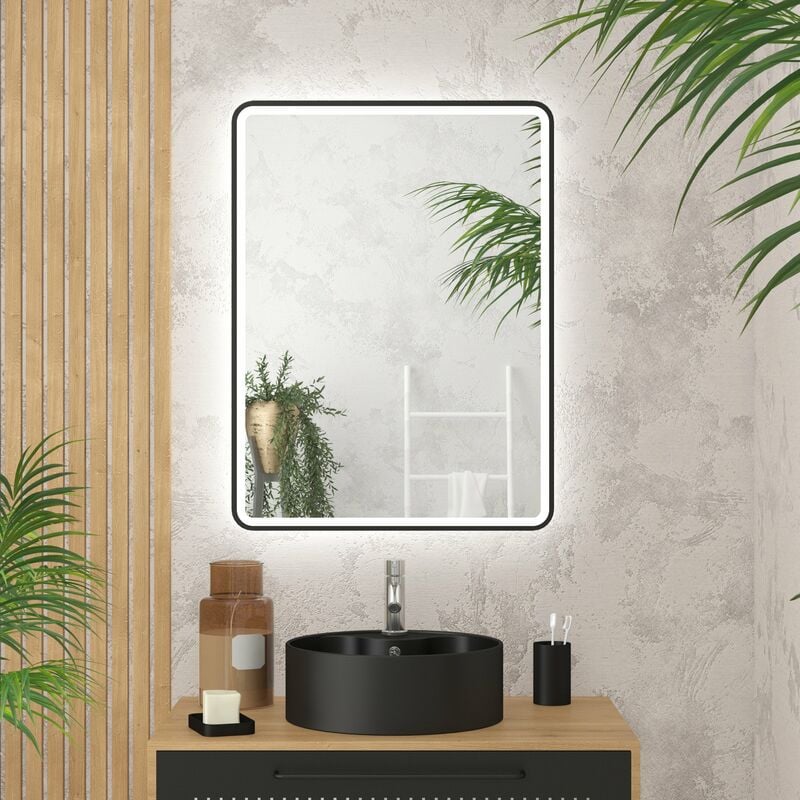 foto del prodotto specchio rectangular 60x80x4cm go led circle 60